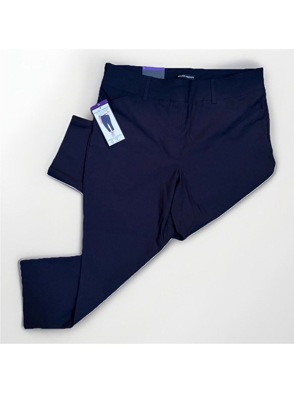 Hilary Radley Pull-On Ankle Pants – Size 14 – NWT – Navy
